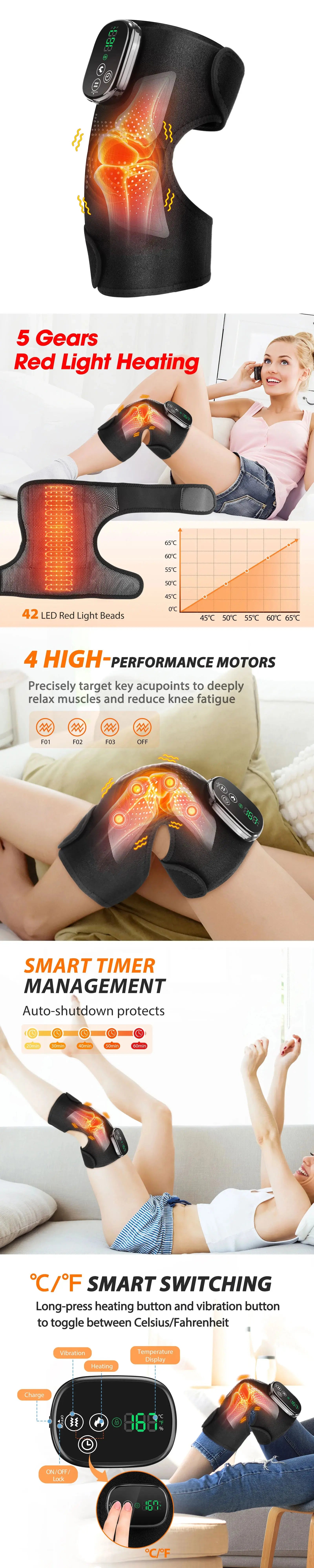 Electric Heated Massage Pad for Joint Relief
