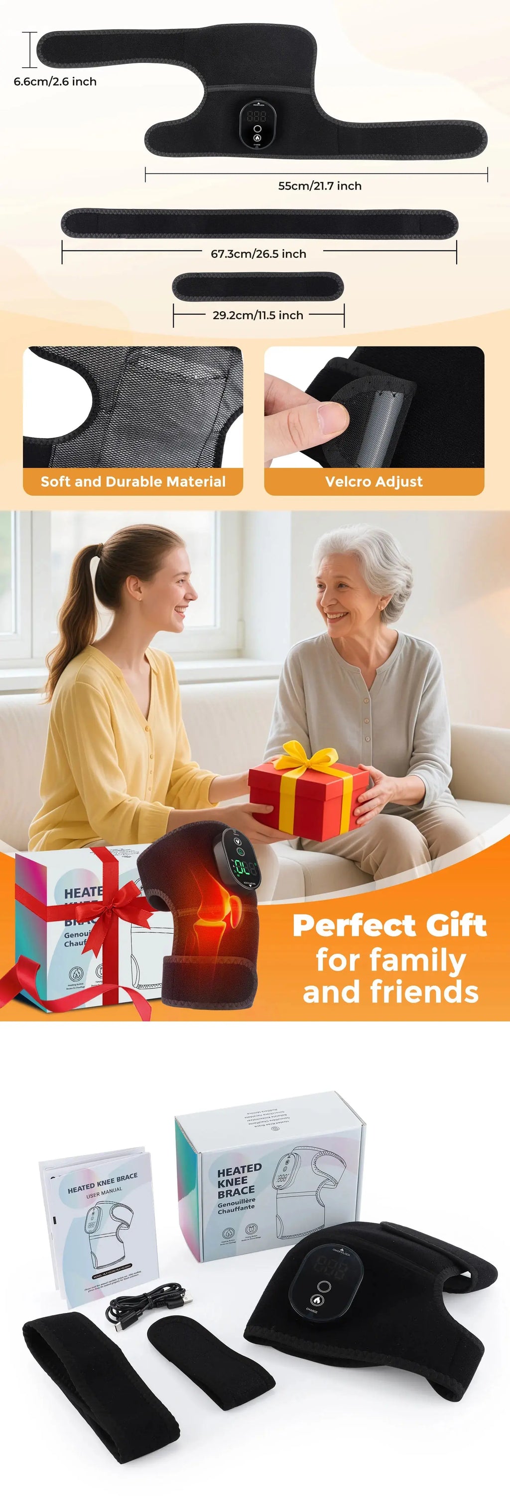 Electric Heated Massage Pad for Joint Relief