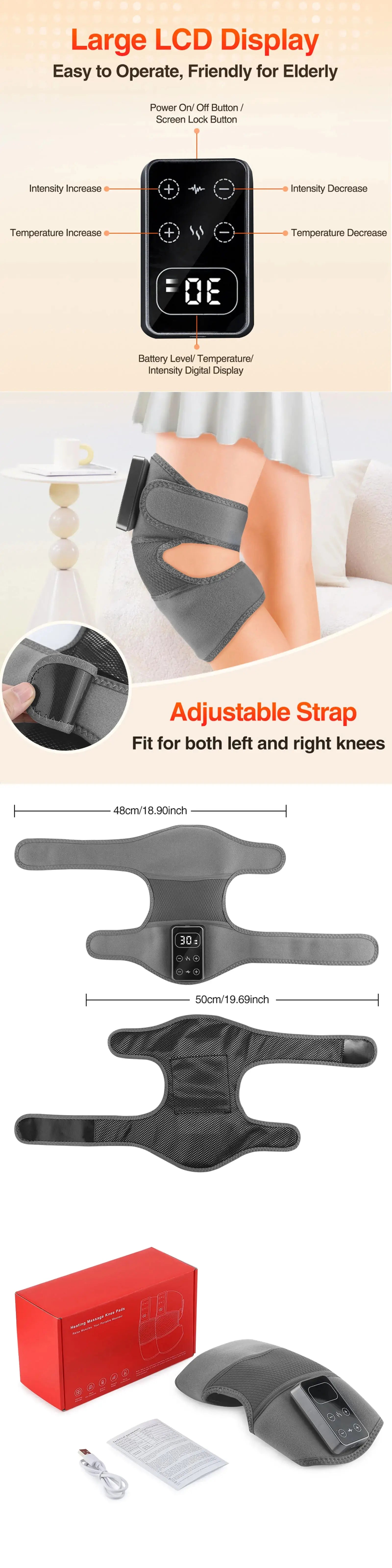 Electric Heated Massage Pad for Joint Relief