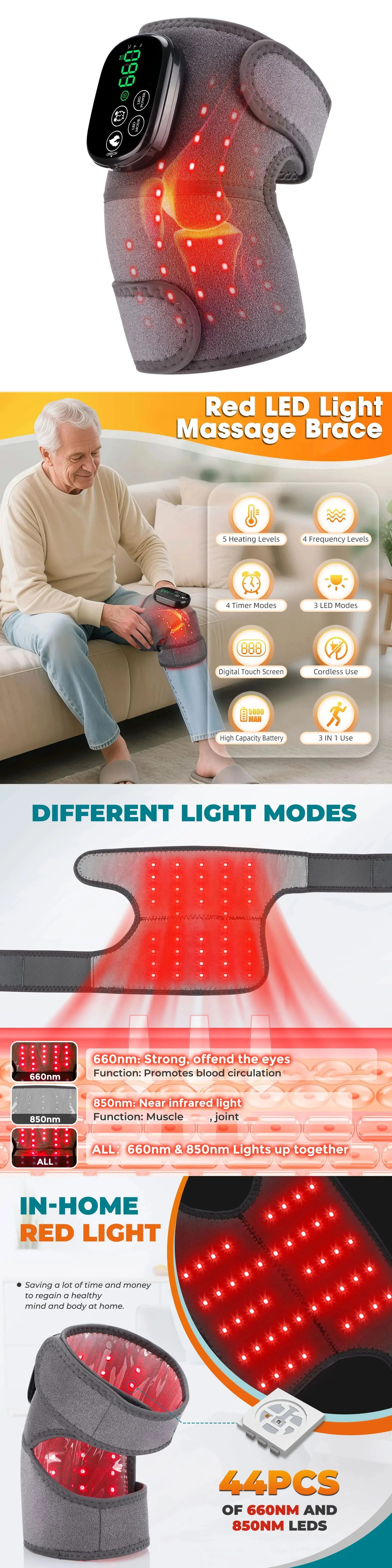Electric Heated Massage Pad for Joint Relief