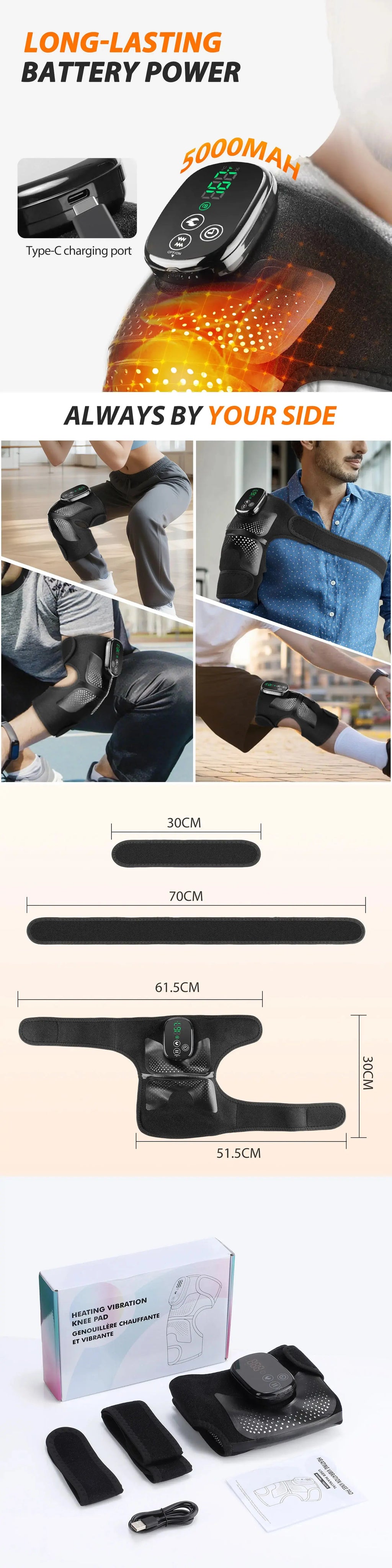 Electric Heated Massage Pad for Joint Relief