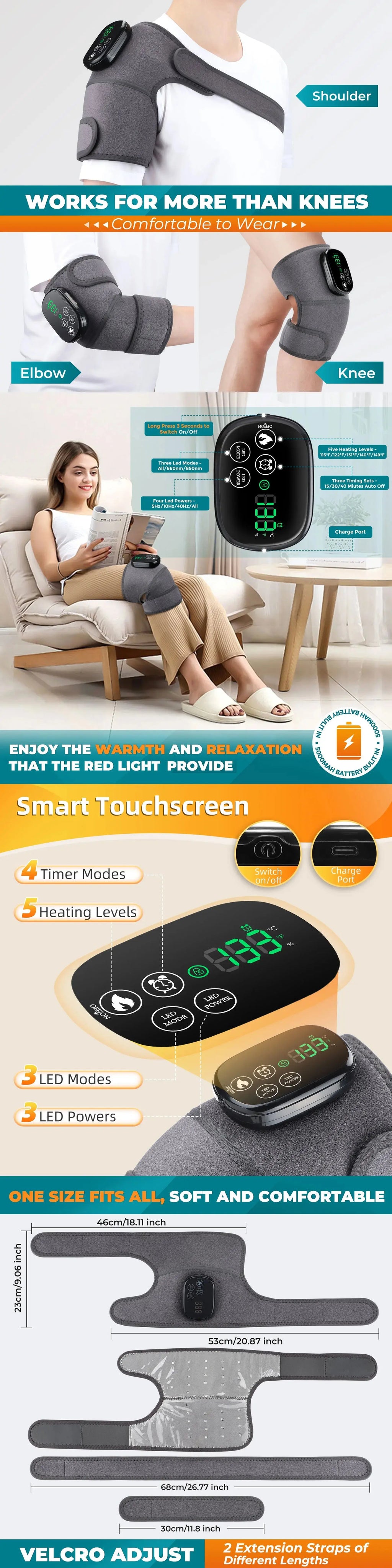 Electric Heated Massage Pad for Joint Relief